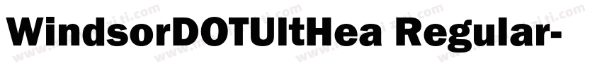 WindsorDOTUltHea Regular字体转换